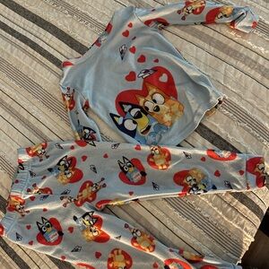 Toddler bluey Pajama Set with Hearts Valentine's Day